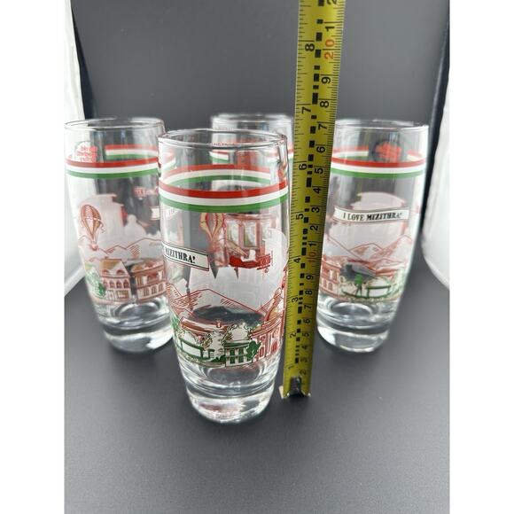 Vintage Old Spagetti Factory 10 oz Drinking Glasses "I love Mizitha" Set of 4 - Picture 6 of 8